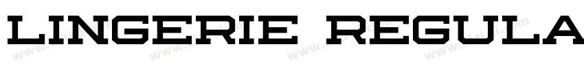 Lingerie Regular Whi字体转换